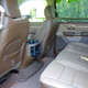The batteries are stored behind the rear seats